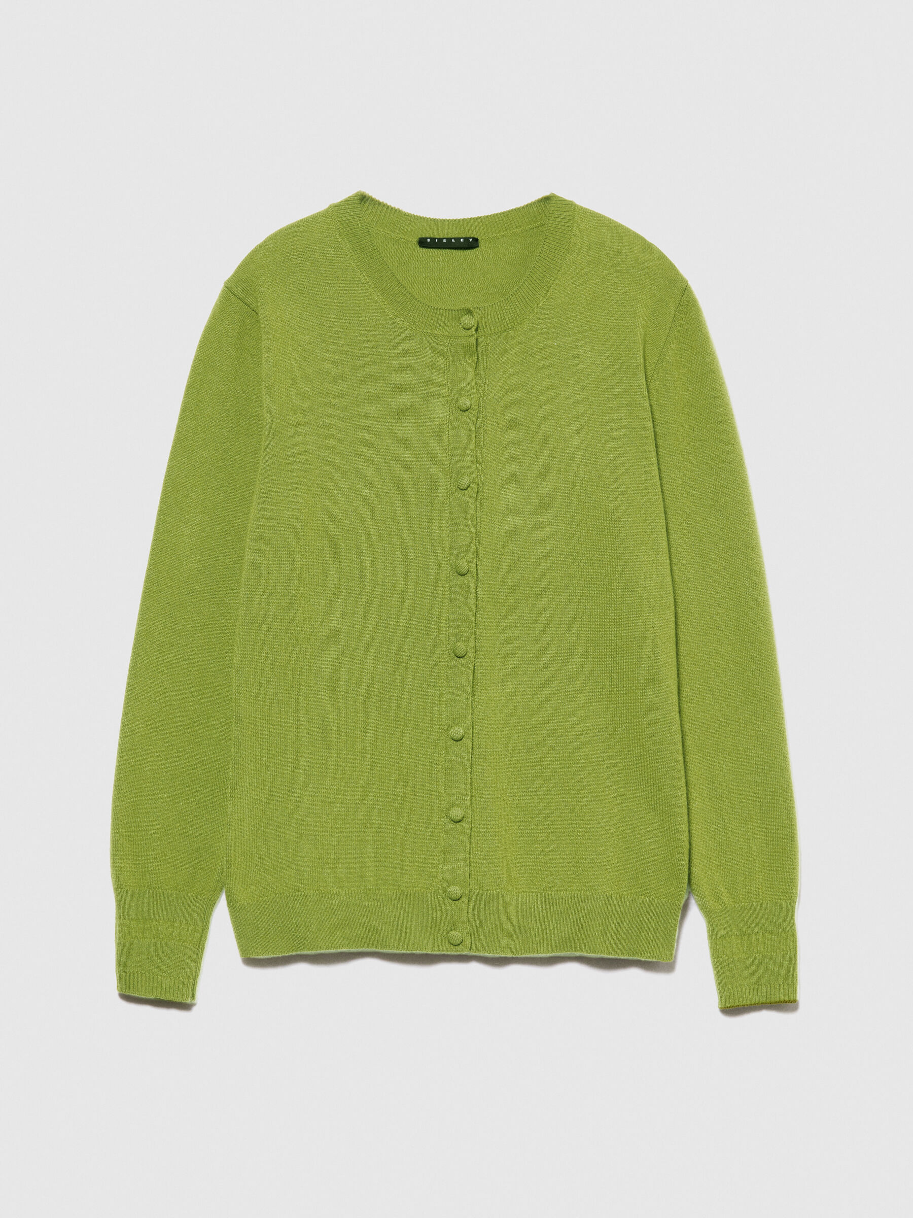 Regular fit cardigan Olive Green Sisley