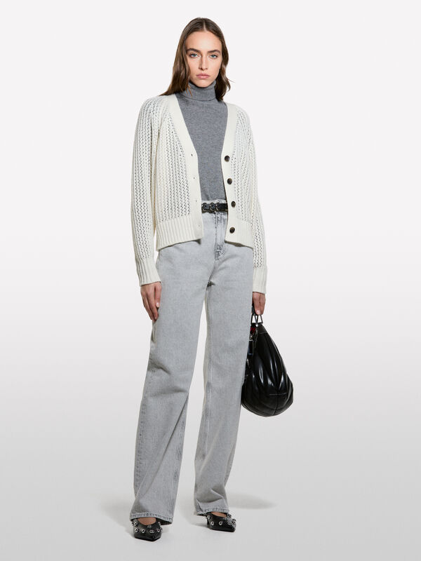 Perforated cardigan - women's cardigans | Sisley
