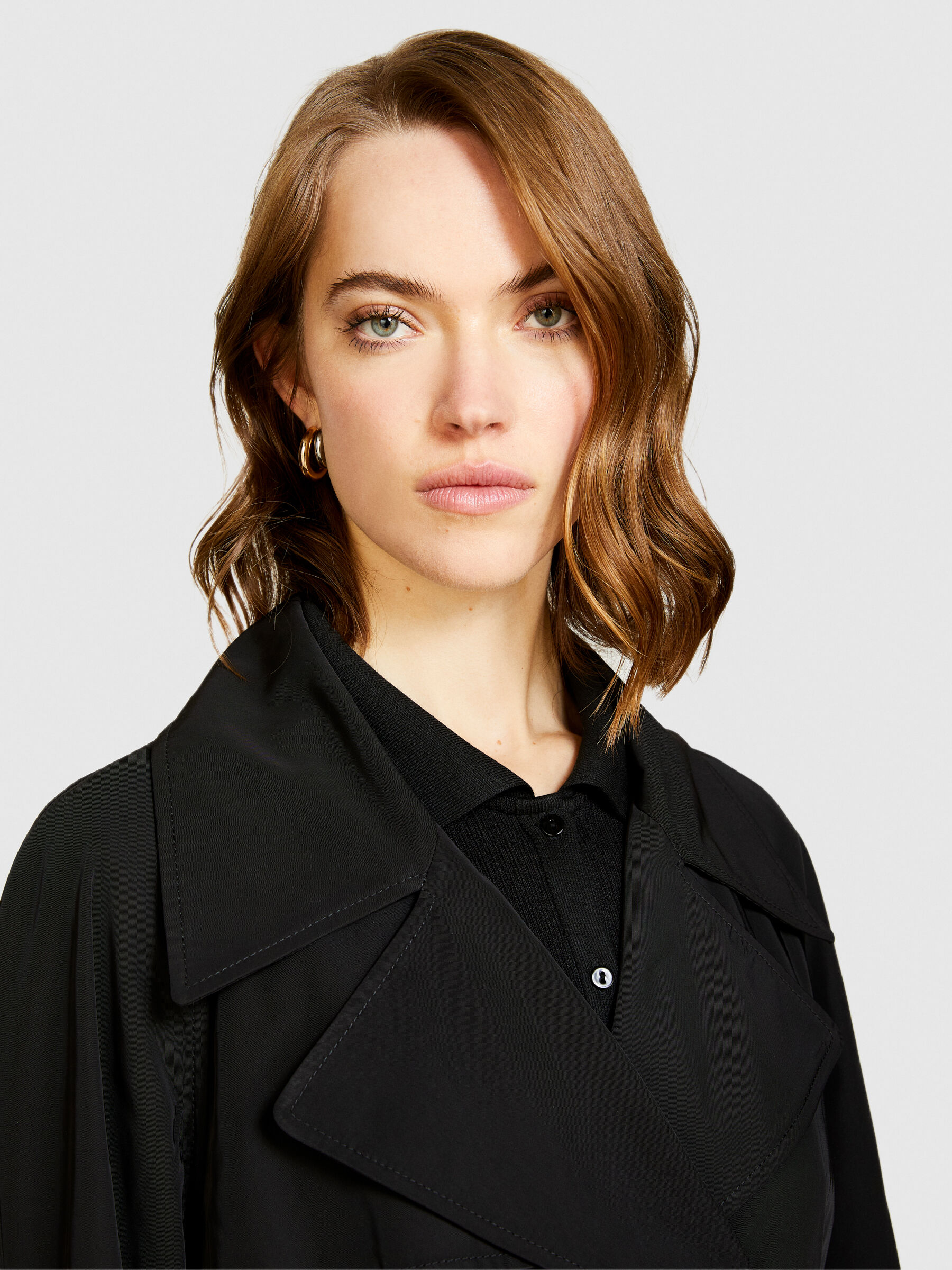 Glossy trench coat on sale