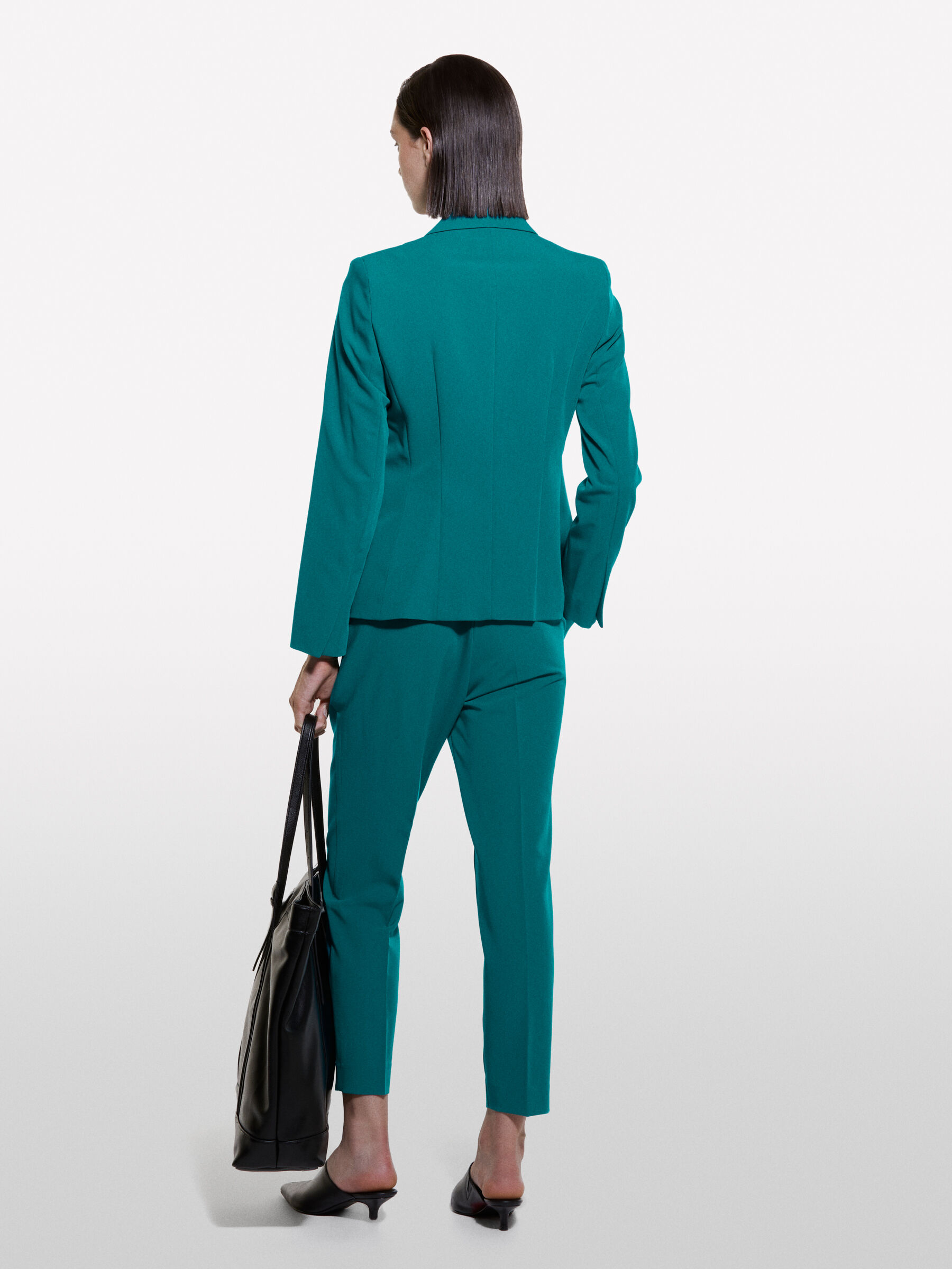 Teal green slim fit blazer Teal Sisley