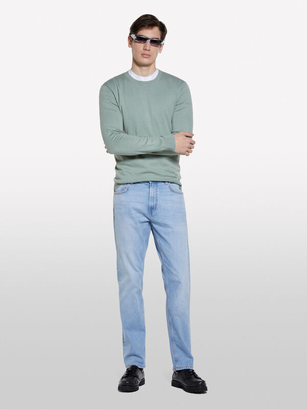 White Style 75 regular fit jeans - men's regular fit jeans | Sisley