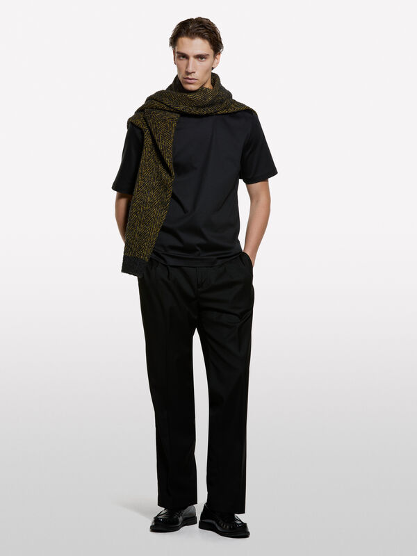 T-shirt with logo  - men's short sleeve t-shirts | Sisley