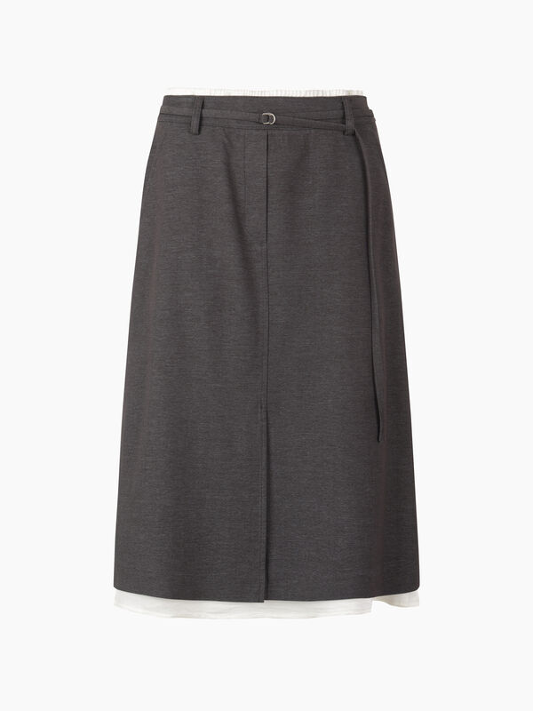 Contrast midi skirt - sisley k longuette skirts | Sisley K