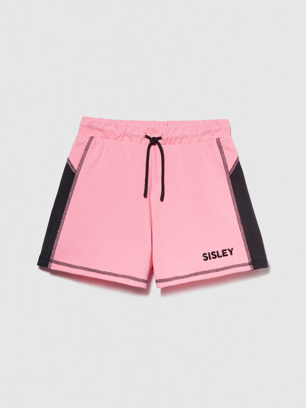 Sporty top with logo - girls' shorts | Sisley Young