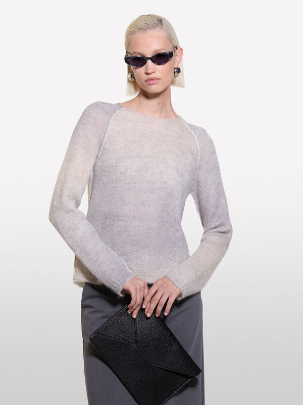 Faded boat neck sweater - women's boat neck sweaters | Sisley