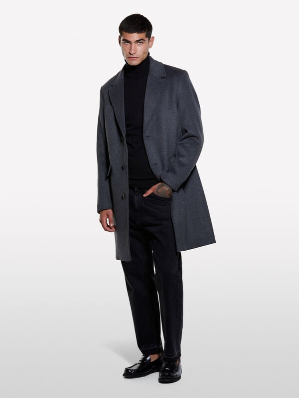 Black sweater with high neck - men's high neck sweaters | Sisley