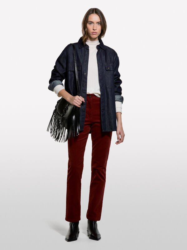 Turtleneck with double ribbed knit - women's crew neck sweaters | Sisley