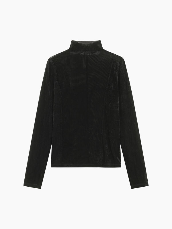 Velvet turtleneck - sisley k long sleeve t-shirt | Sisley K