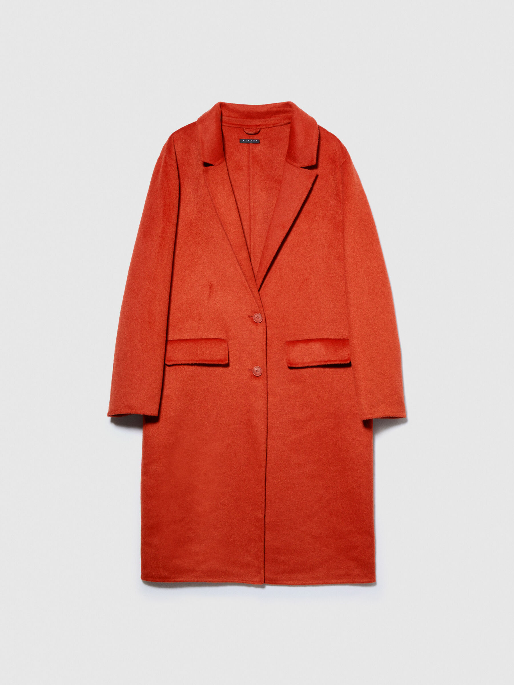 Orange coat zara top