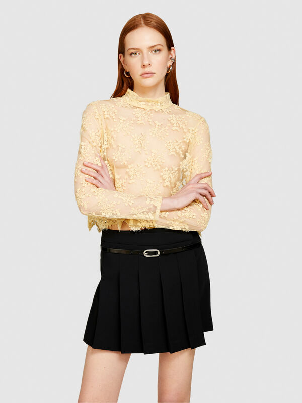 Tulle blouse - women's blouses | Sisley