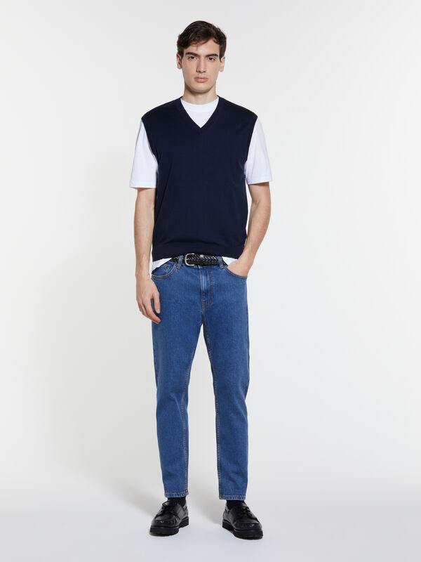 Blue Style 76 carrot fit jeans - men's regular fit jeans | Sisley