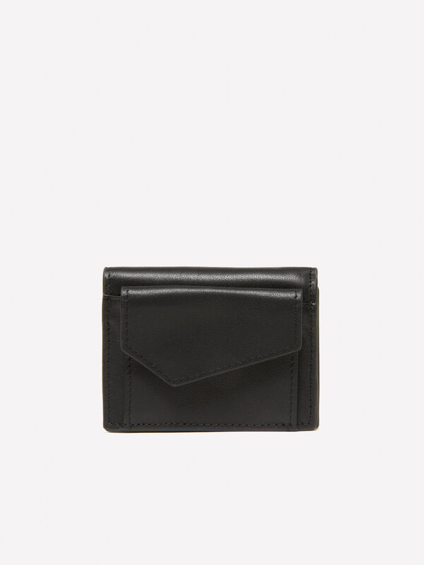 Black leather wallet - women's wallets | Sisley