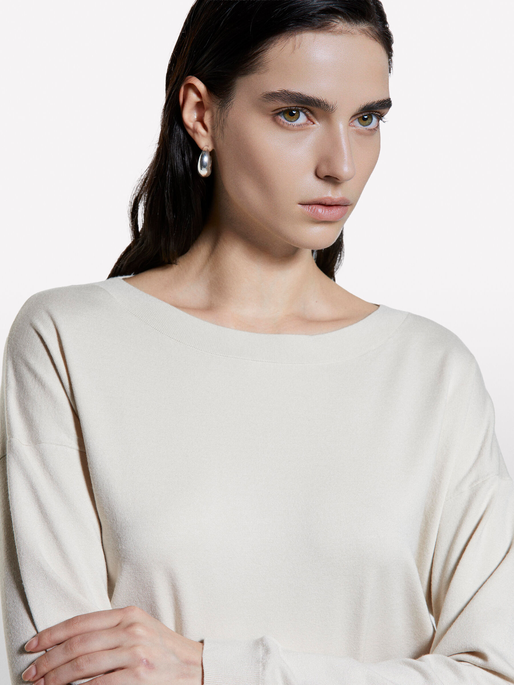 BOAT-NECK SWEAT.L/S Women image number null