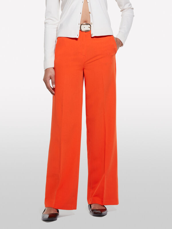 Red palazzo trousers - women's palazzo trousers | Sisley