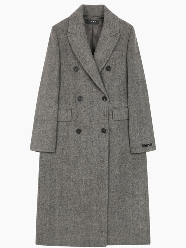 Maxi double-breasted coat - Coats | Sisley K