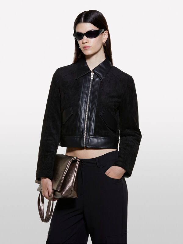 Boxy fit cropped jacket - women's jackets | Sisley
