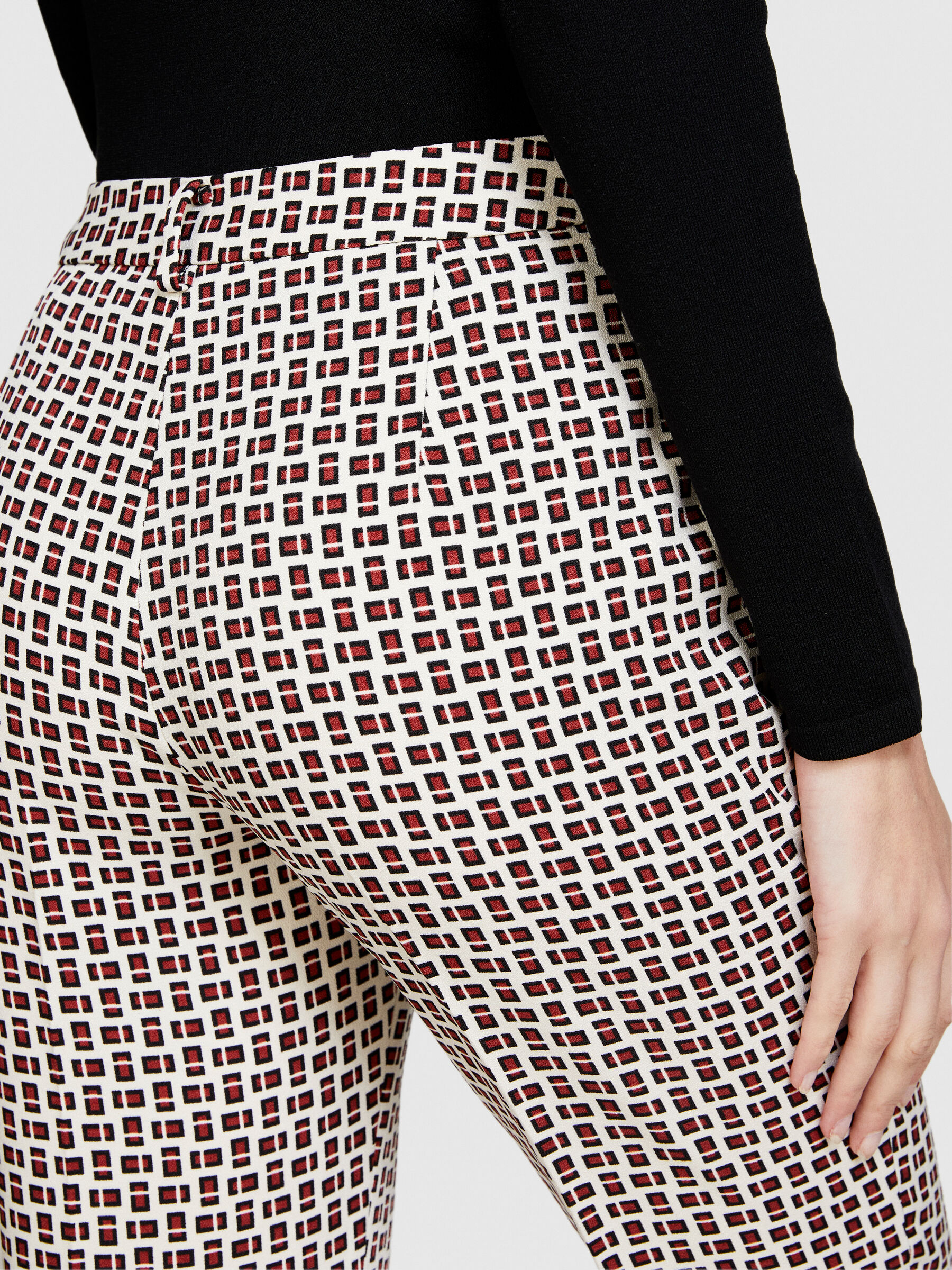Printed cigarette trousers
