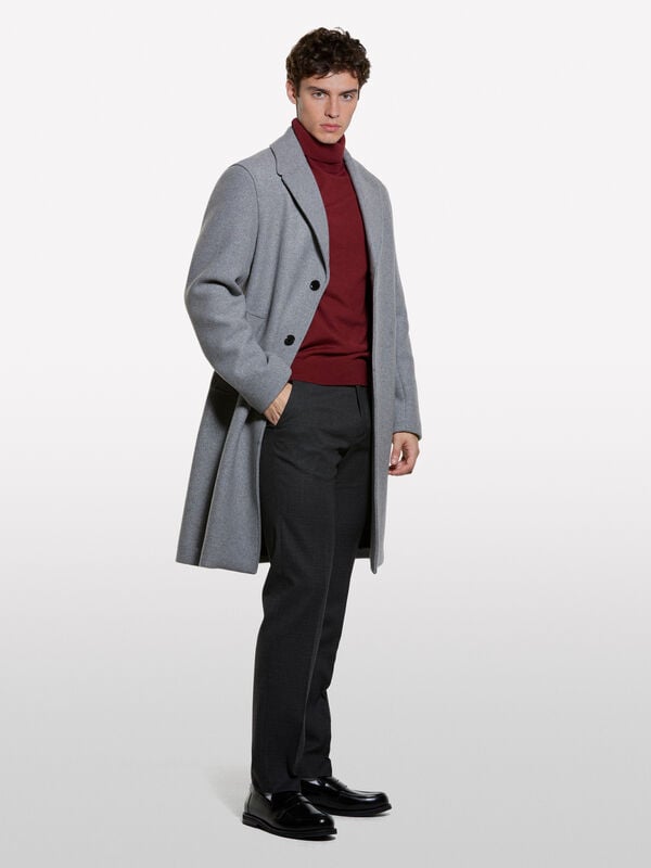 Black slim comfort fit chinos - men's chino trousers | Sisley