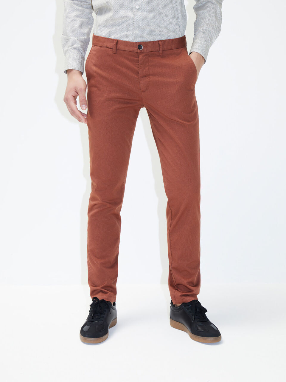 patterned chinos