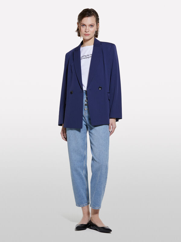 White t-shirt with text print - women's short sleeve t-shirts | Sisley