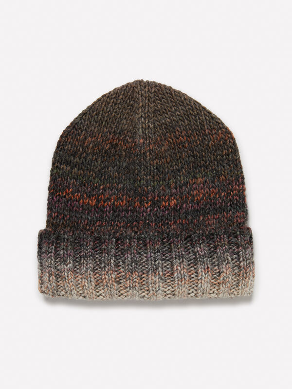 Hat in brown faded wool blend - women's hats | Sisley