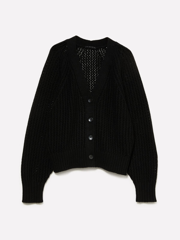 Perforated cardigan - women's cardigans | Sisley