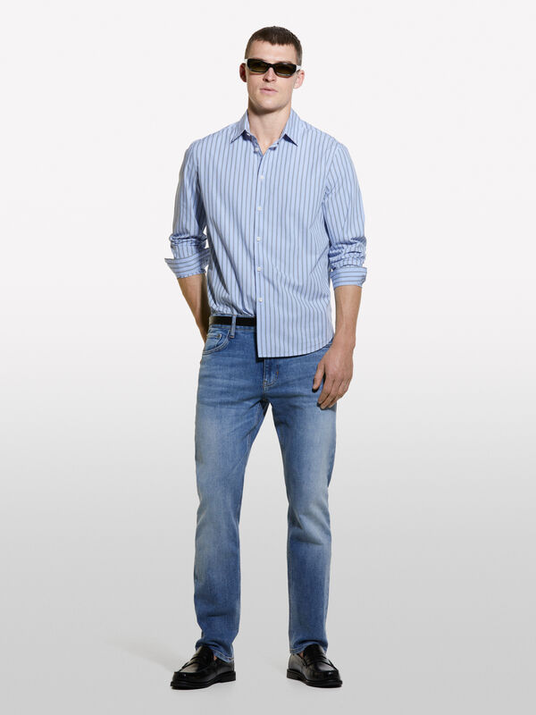 Blue regular fit Phoenix jeans - men's regular fit jeans | Sisley