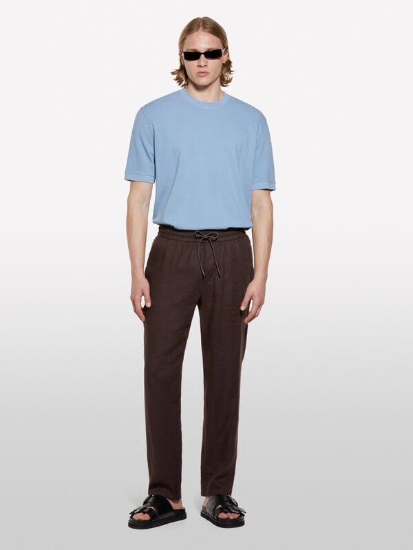 Light blue short sleeve t-shirt - men's short sleeve t-shirts | Sisley