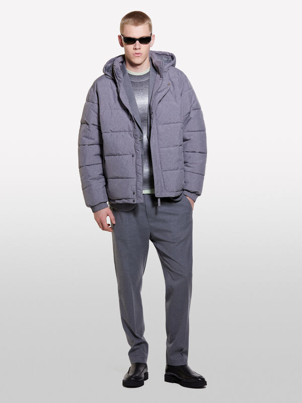 Light gray padded jacket - men's puffer jackets and coats | Sisley