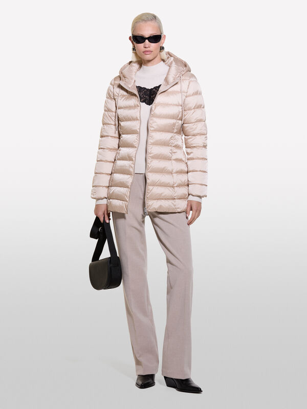 Pink nylon padded jacket - women's puffer jackets and coats | Sisley