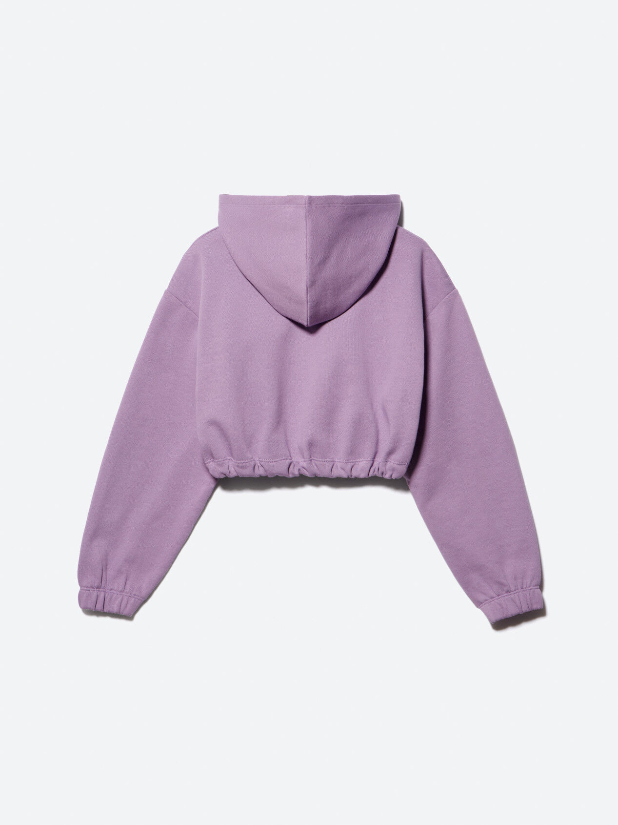 cropped sweatshirt with drawstring