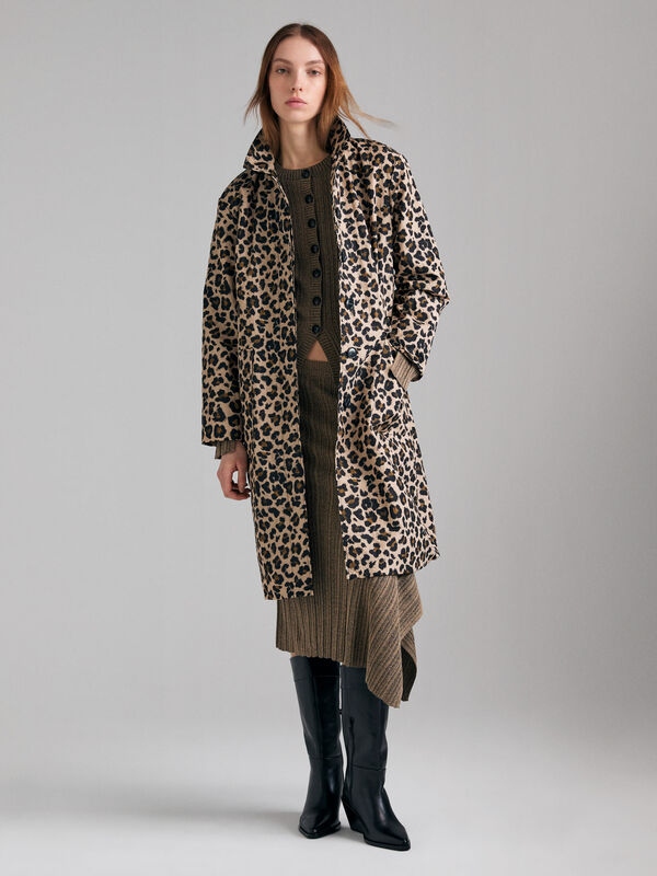 Animal print duster - women's coats | Sisley