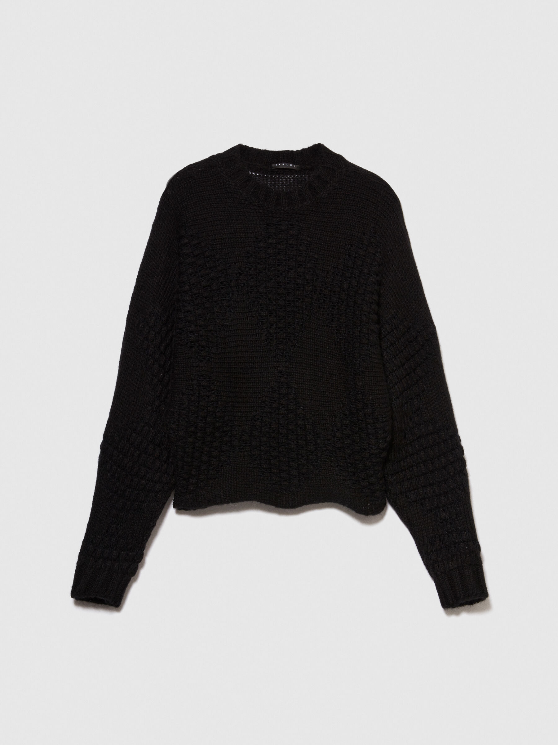 Knit sweater with diamonds Black Sisley