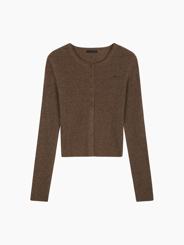 Cardigan with lurex - sisley k cardigan | Sisley K