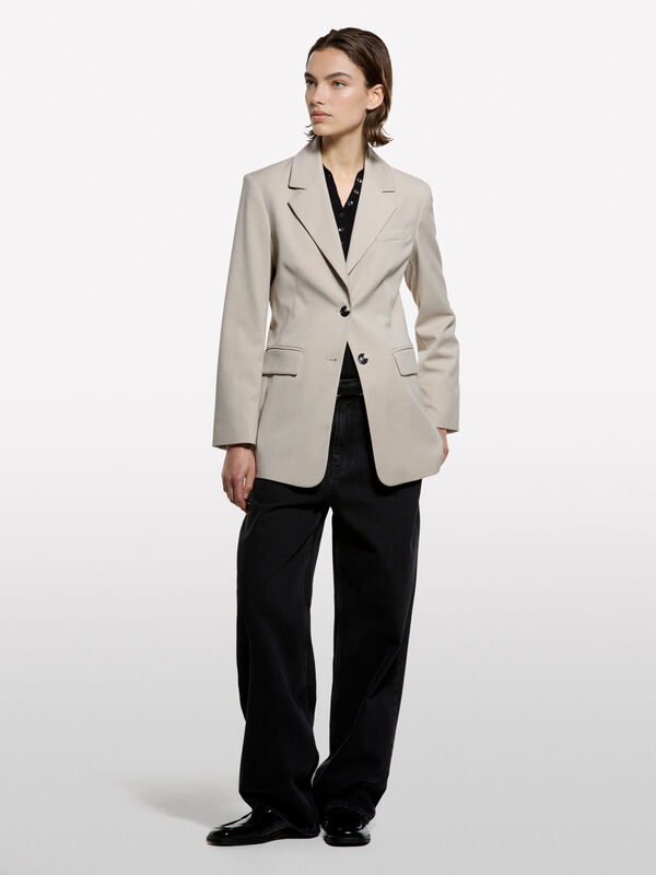 Long slim fit blazer - women's blazers | Sisley