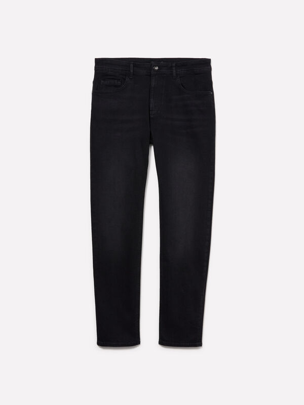 Black slim fit Boston jeans - men's slim fit jeans | Sisley