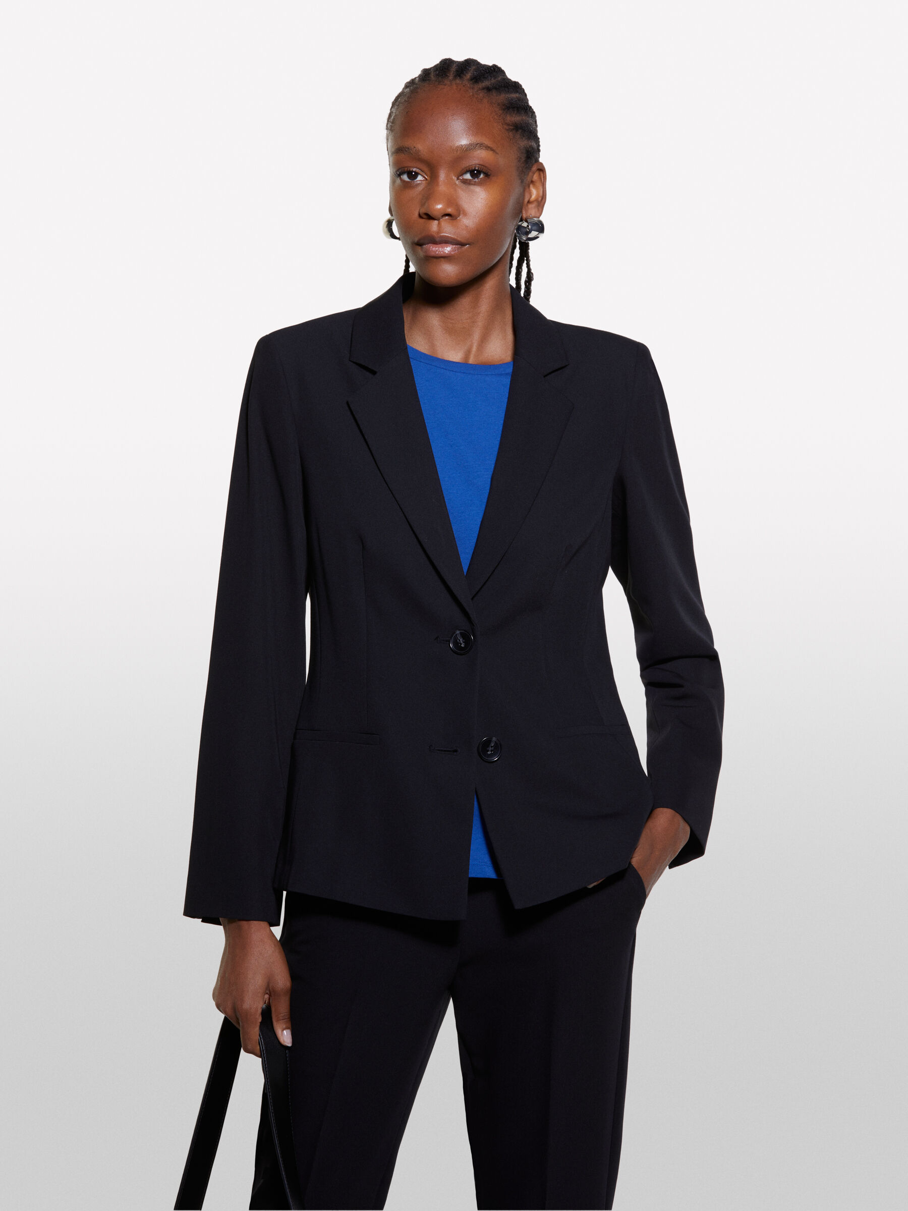 Black slim fit blazer Black Sisley