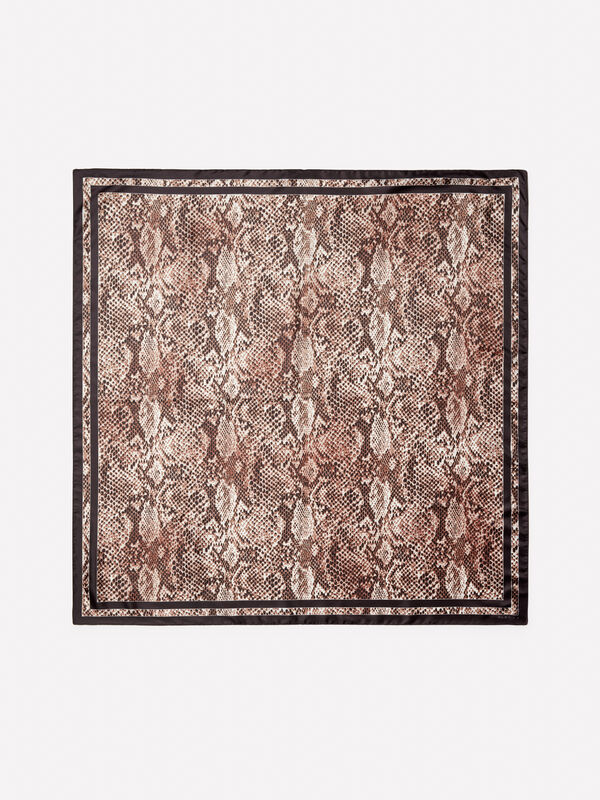 Brown printed scarf - women's scarves and foulards | Sisley