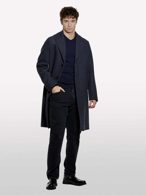 Dark blue regular fit crew neck sweater Dark blue regular fit crew neck sweater - men's crew neck sweaters | Sisley