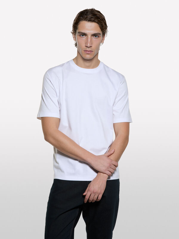 T-shirt with logo  - men's short sleeve t-shirts | Sisley