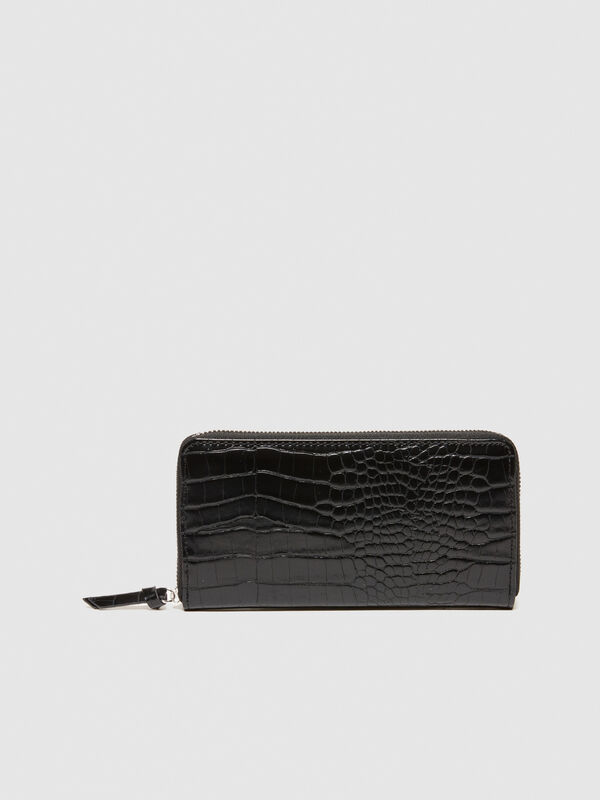 Large crocodile print wallet - women's wallets | Sisley