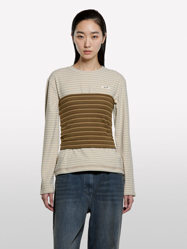 T-shirt with top - sisley k long sleeve t-shirt | Sisley K