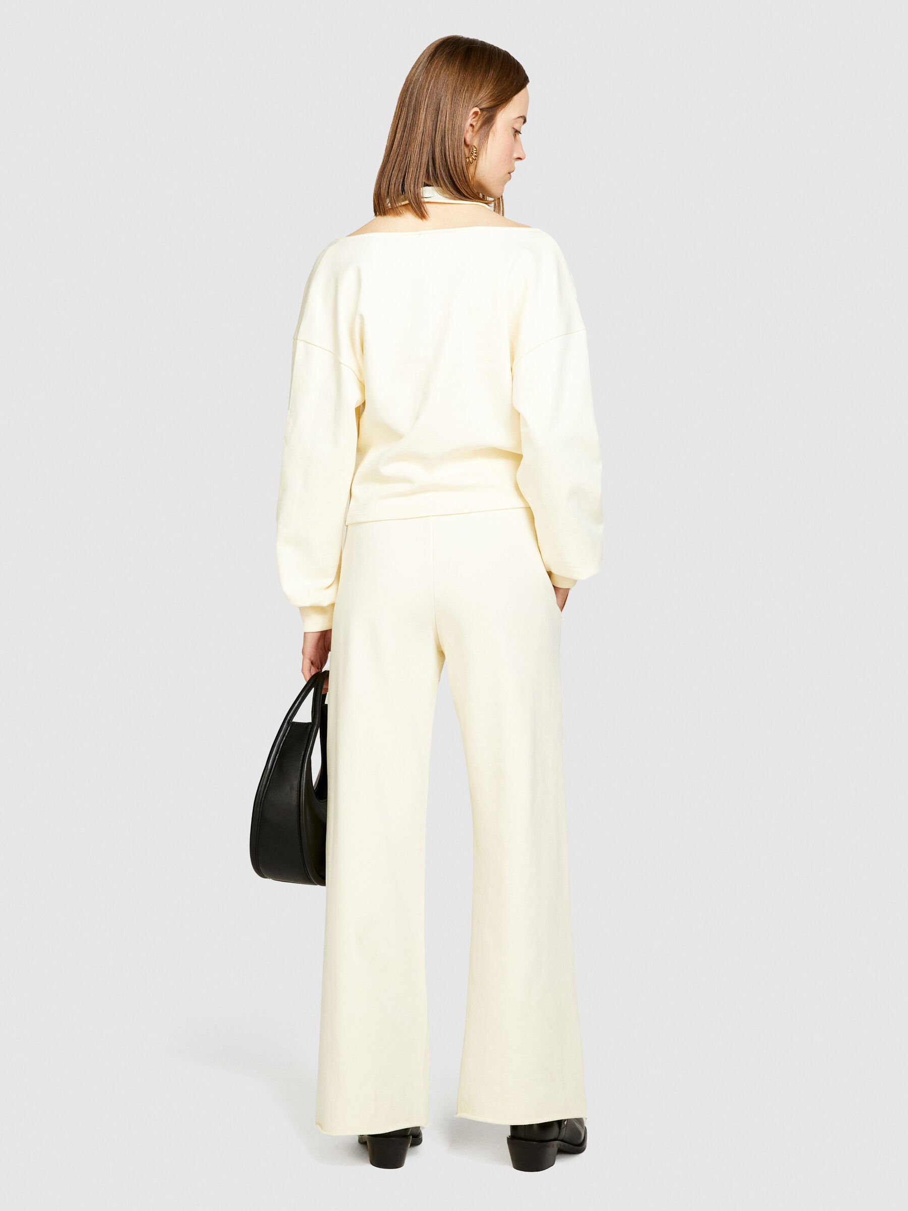 White flare sweatpants outlet