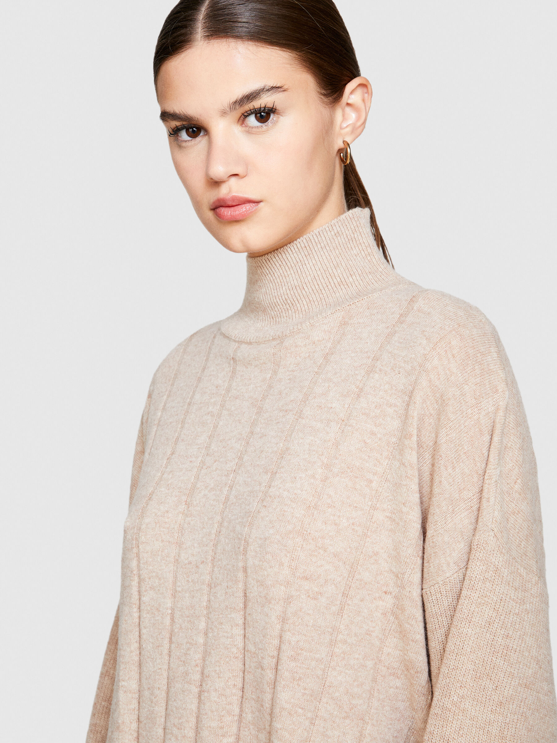 Beige turtle neck best sale jumper