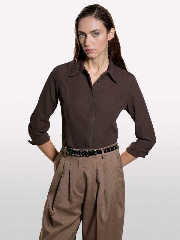 Shirt with stitching  - women's shirts | Sisley