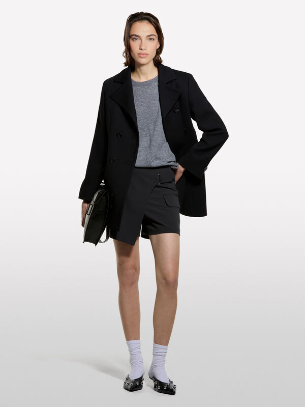 Sweater in wool blend with boat neck - women's boat neck sweaters | Sisley