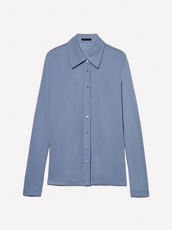 Gray slim fit shirt - women's shirts | Sisley
