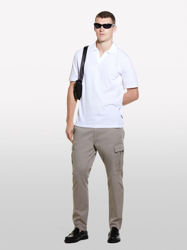 White polo in 100% cotton - men's polos | Sisley
