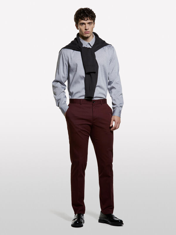 Light gray button-down shirt - men's regular fit shirts | Sisley