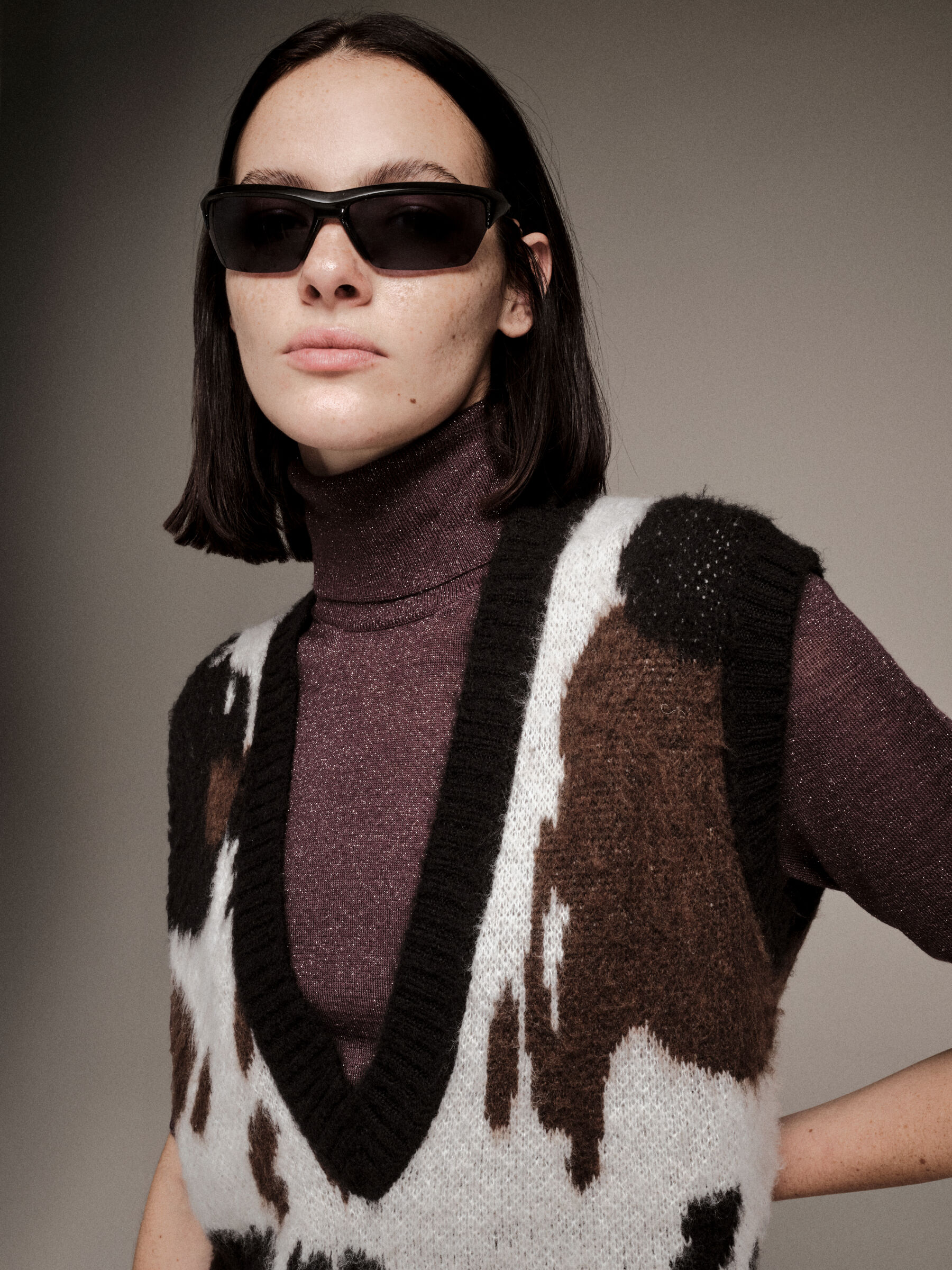 S/L V NECK SWEATER Women image number null